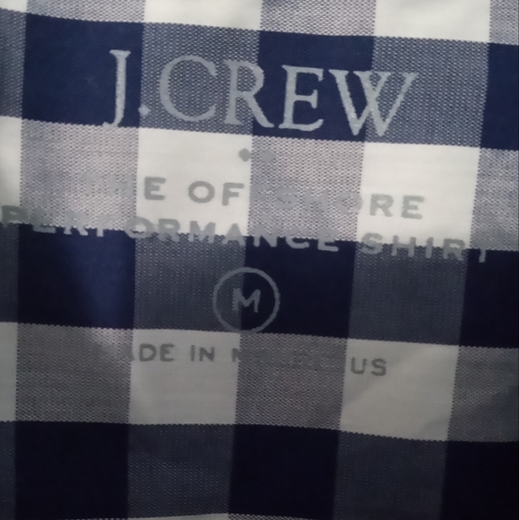 J. Crew Blue and White Plaid Button-Down Shirt - Picture 2 of 3
